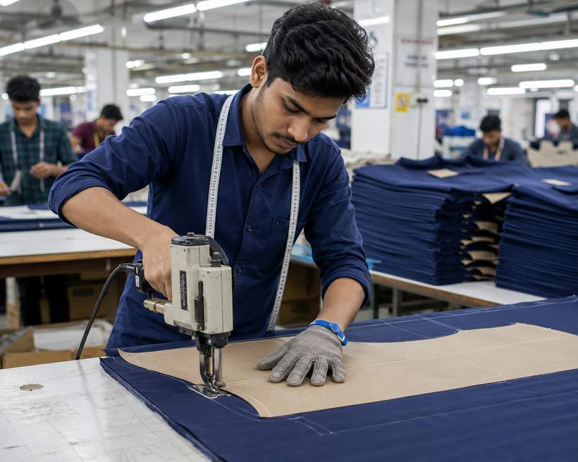 RAEM International fabric cutting section